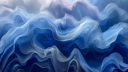 Soothing Oceanic Abstract: Calming Blue Waves and Gentle Gradients
