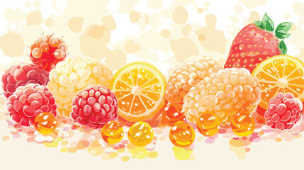 Sweet zefirs on light table Vector style vector design