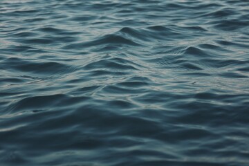 Naklejka premium water surface, water surface, Water wave surface, blue ocean waves background, seascape background