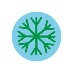 Abstract freezing vector flat icon illustration isolated on white background