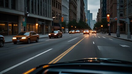 Naklejka premium traffic in the city