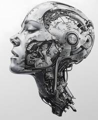 Mechanical Mind: Intricate Fusion of Human and Machine Elements