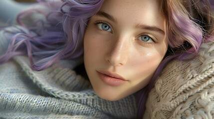 Purple Hair Expressions: Authentic Color for Gen Z Models