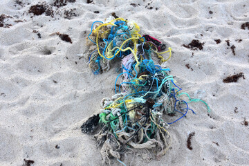 Ropes and Nets in a Tangled Mess on a Beach