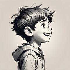 a cute, happy portrait of a boy