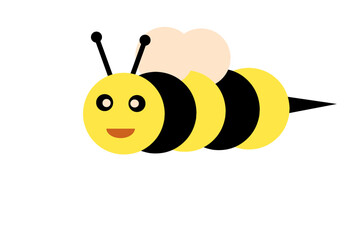 Obraz premium Cartoon image of a bee with a very interesting shape