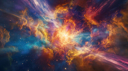 A mesmerizing portrayal of nebulae birth and star formation reflecting the majestic beauty of the deep space