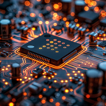 komputer, chipy, obieg, technologia, burta, elektronicznej, elektronicznej, płyta, hardware, makro, mikrochip, procesor, kondensator, płytka drukowana, procesor, cyfrowe, część, zieleń, pamieć, przemy