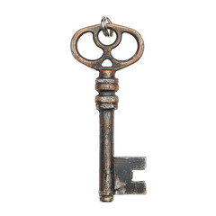 old key isolated on white