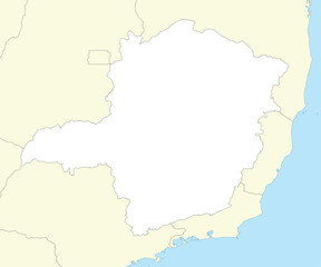 Location map of Minas Gerais is a state of Brazil