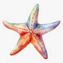 Watercolor Popular Starfish, clipart Illustration, Generative Ai