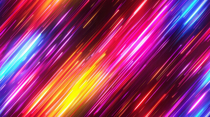 Vibrant diagonal glowing lines with colorful abstract light effect for dynamic backgrounds