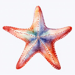 Watercolor Popular Starfish, clipart Illustration, Generative Ai