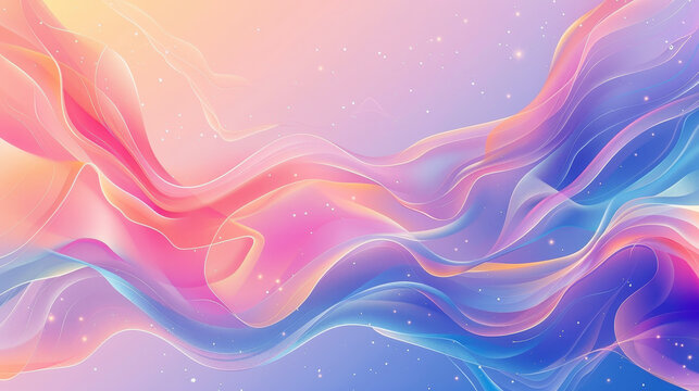 Vibrant abstract gradient waves in a colorful vector background