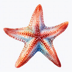 Watercolor Popular Starfish, clipart Illustration, Generative Ai