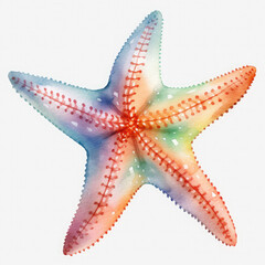 Watercolor Popular Starfish, clipart Illustration, Generative Ai