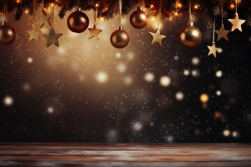 Christmas festival background with decorations
