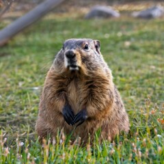 Groundhog wildlife animal mammal