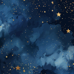 a painting of stars in the night sky
