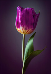 植物, 花, チューリップ, 一輪, 紫, 紫チューリップ, plant, flower, tulip, single flower, purple, purple tulip