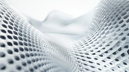 Business concept portrayed through a dynamic halftone background in shades of white and grey.