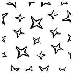 background, star, seamless simple vector hand draw sketch doodle