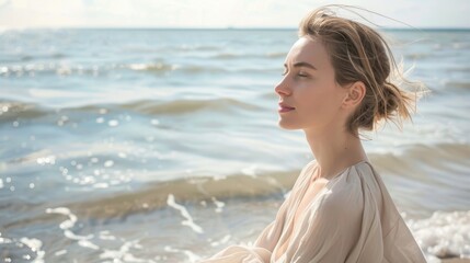 Seaside solace in soft tones: Contemplative mood, perfect for storytelling and emotion.