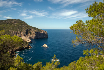 Beautiful view of Cap Portitxol cape,  Sant Antoni de Portmany, Balearic Islands, Spain