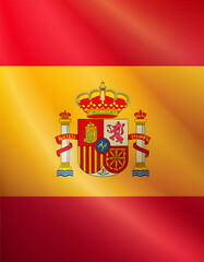 Fototapeta premium Hyper-realistic wallpaper of Spain flag