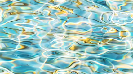 Seamless pattern of golden light patterns on water, great for dynamic abstracts.
