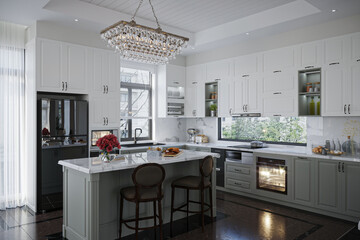 Timeless Elegance in Transitional Kitchen Blending Classic and Modern