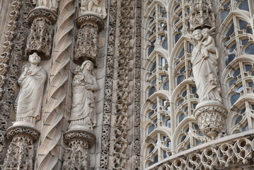 Sculptures du portail de la cathédrale d'Albi. France