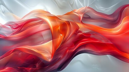 Saturated Red and Metallic: Futuristic Artwork