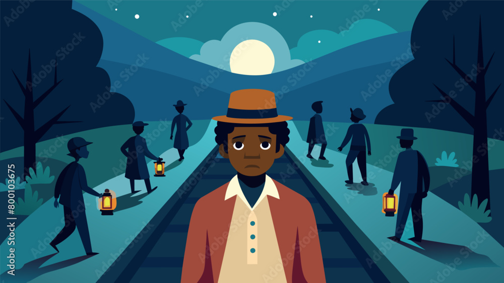 Poster a virtual journey through the underground railroad simulating the dangerous and harrowing path to fr