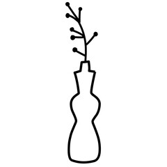 flower vase line icon