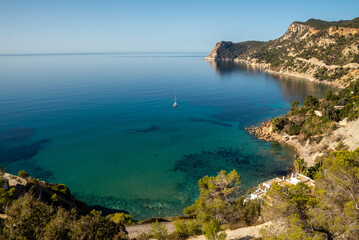  Cala Llentrisca cove near Es Cubells, Ibiza, Balearic Islands, Spain