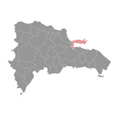 Samana Province map, administrative division of Dominican Republic. Vector illustration.