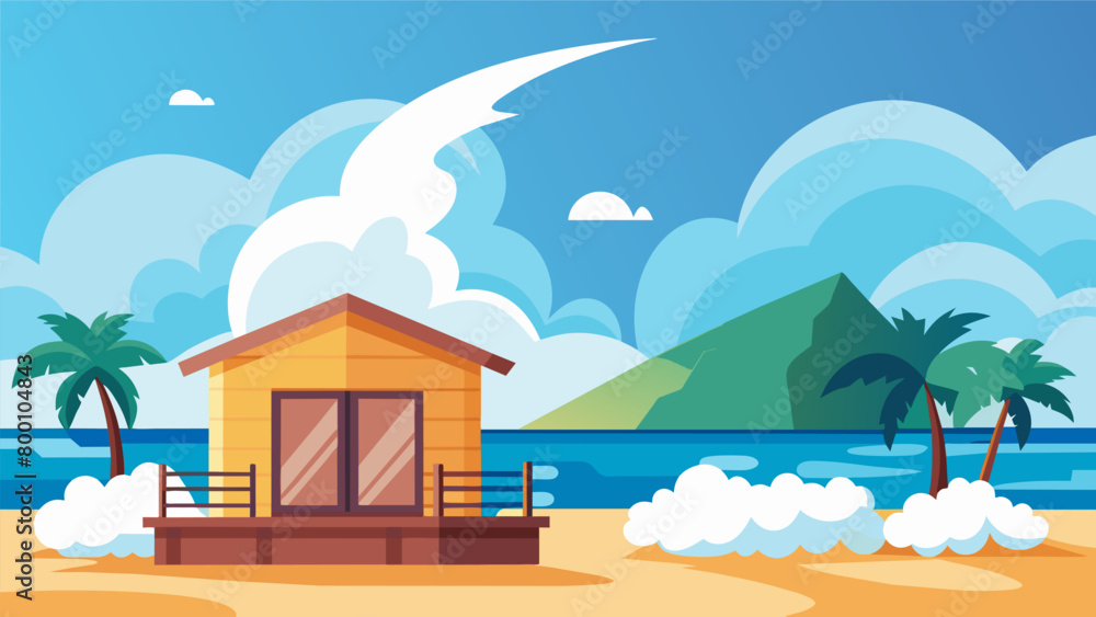 Poster experience the healing properties of a sauna session at this beachfront resort with the sound of cra