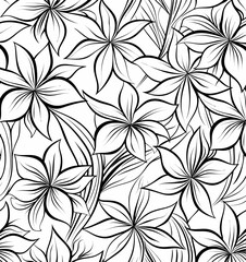 a black and white flower pattern