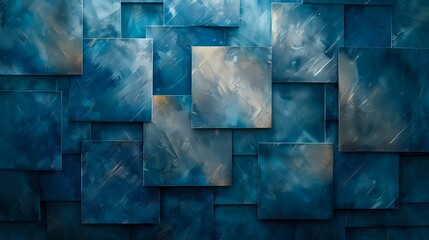 Obraz premium Sleek and Sophisticated Geometric Design in Cool Hues