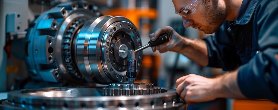 Engineering Metrology, A probe from a coordinate measurement machine taking measurements from a engineering part as part of its quality control process