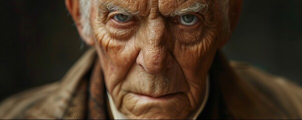 close up of an elegant 70 year old english man