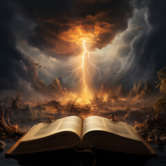 Lightning strikes on the a book