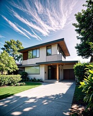 Fototapeta premium modern house exterior architecture design