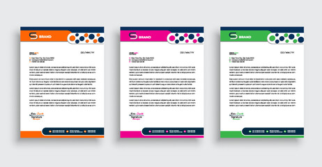Corporate letterhead template design.