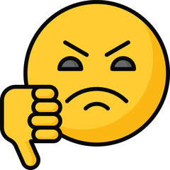 Check this amazing icon of dislike emoji, unique and creative vector