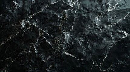 Naklejka premium Sophisticated Luxury of Black Marble with White Veining