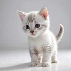 Obraz premium british kitten on white background