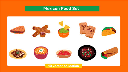 Fototapeta premium Mexican Food Set