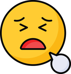 Unique and premium vector of tired emoji, editable icon